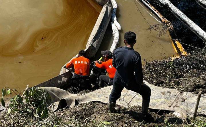 Derrame de combustible en Río Pantepec, Veracruz está controlado, asegura Marina