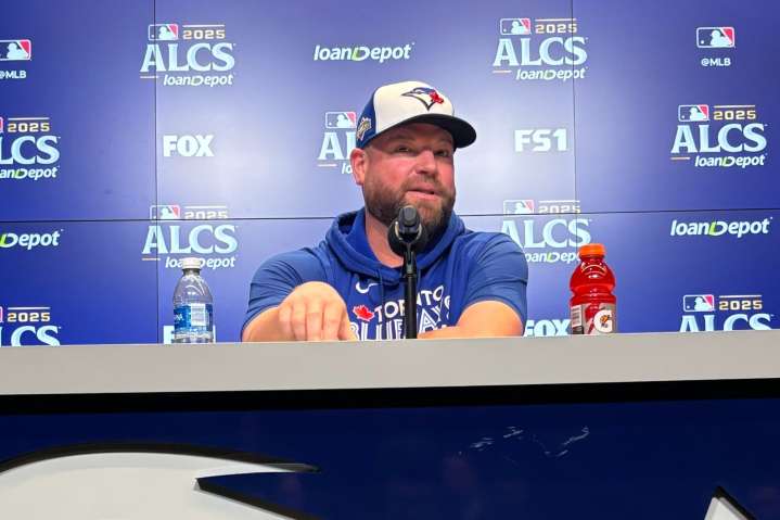 Toronto Blue Jays manager John Schneider explains why he pulled Kevin Gausman