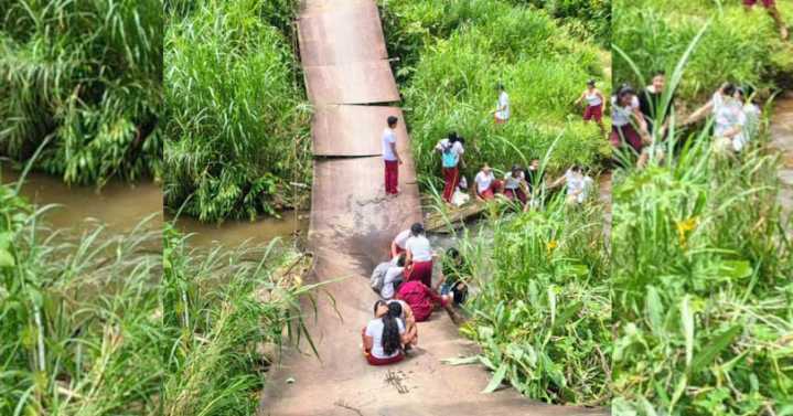 Siete estudiantes resultaron heridos tras colapso de puente en zona rural de Líbano, Tolima