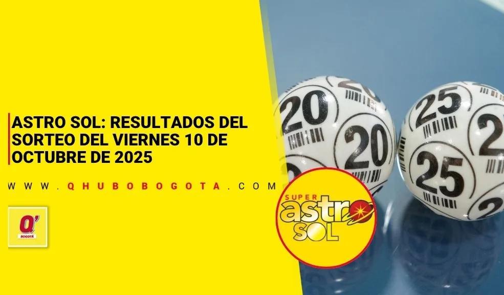 Astro Sol: resultados del sorteo del viernes 10 de octubre