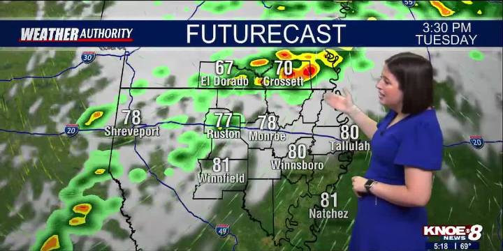 KNOE Monday Evening Forecast: Showers and Cooler Air Are on the Way