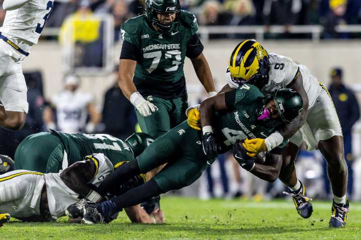 Overheard outside Michigan State’s locker room: Got rocked and a lot of slop