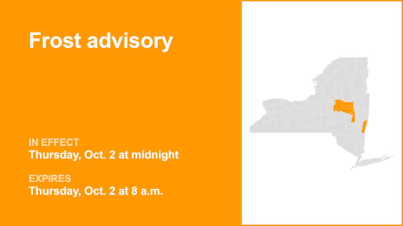 NY weather: Frost advisory issued for New York for Thursday
