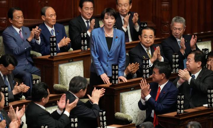 Japan's parliament elects Sanae Takaichi as nation's first female prime minister