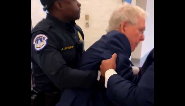 Mitch McConnell appears 'uninjured' after falling in Senate hallway