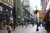 Piece of construction equipment crashes to ground in Downtown Crossing