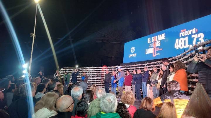 Van por la revancha. En Tandil buscarán un nuevo récord del salame más largo del mundo y recuperar un reinado