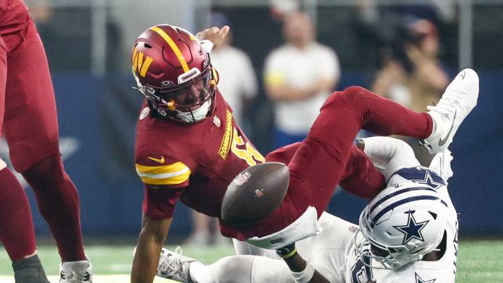 Jayden Daniels enciende las alarmas por lesión en el juego ante Cowboys