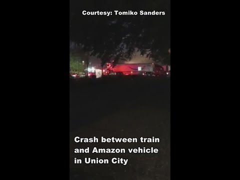 Train crash caught on camera in Union City