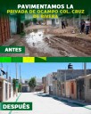 ¡Familias de la colonia Cruz de Rivera estrenan calle con concreto hidráulico! 🚧🎊