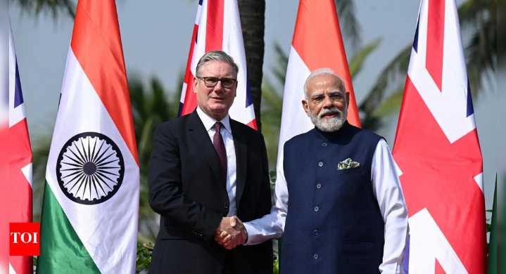 UK PM in India: PM Narendra Modi meets Keir Starmer at Raj Bhawan, Mumbai