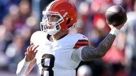 Browns QB Dillon Gabriel's stats against New England Patriots