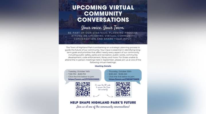 Highland Park Updates Community Conversation Time