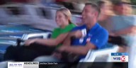 Testing out a rollercoaster at the fair