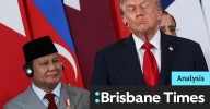 Beside Trump, Prabowo was in his happy place – at home it’s a different story