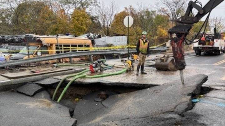 Water main break closes several streets in Bridgeport