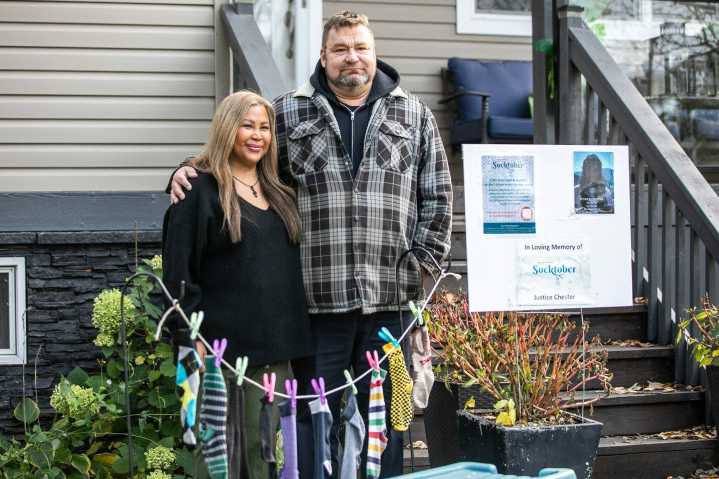 Socks outside home tell story of family’s grief, hope for others