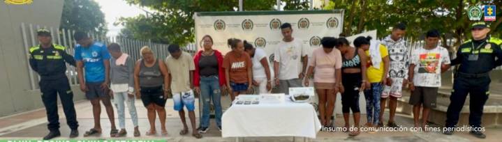 Fiscalía judicializa a 13 presuntos miembros de ‘Los Falsetes’ por tráfico de drogas en Cartagena