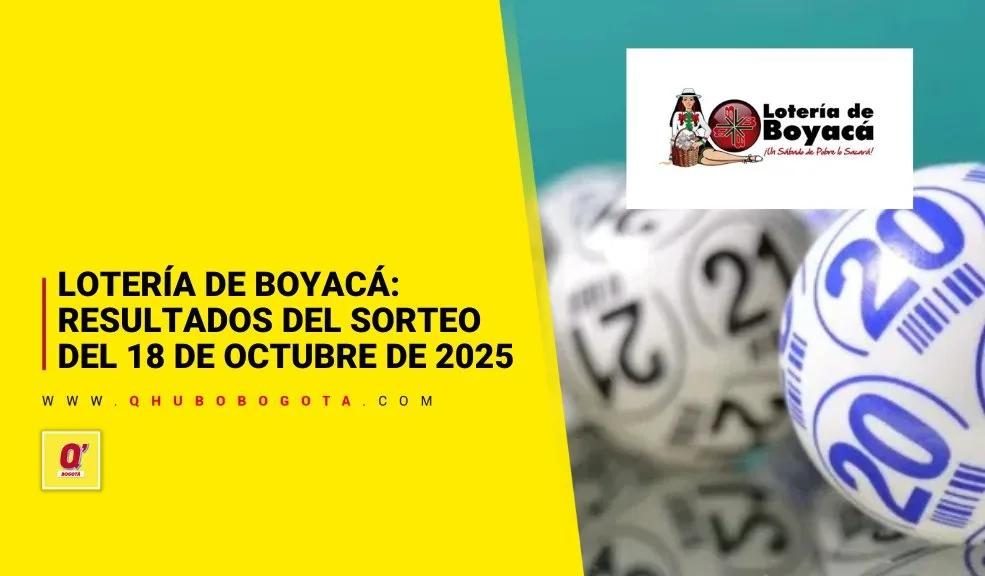 Lotería de Boyacá: conozca los resultados del 18 de octubre