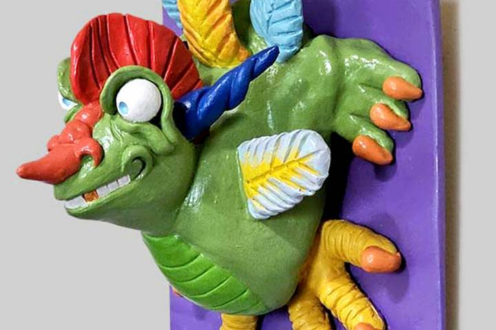 Reception set for ‘Ten by Ten’ exhibit at Blue Whole Gallery