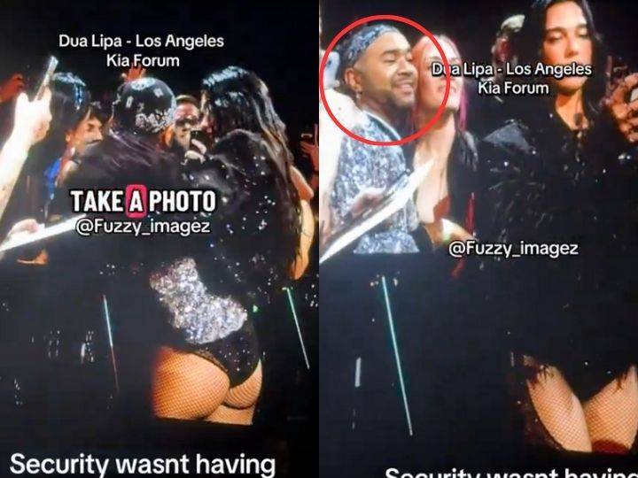Qué desagradable sujeto: El horrible momento en el que un fan se sobrepasó con Dua Lipa en pleno concierto