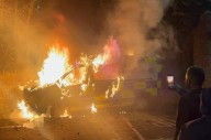 Dublin protests turn violent after alleged assault of 10-year-old by migrant; police helicopter targeted