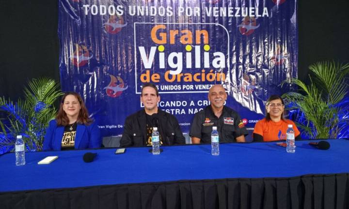 Asiste este viernes a la Gran Vigilia de Oración por la paz de Venezuela