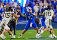 Bear Bachmeier throws for career-high 351 yards to lead No. 23 BYU past West Virginia