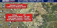 EF 1 Tornado Confirmed in Madison Parish from this Weekend’s Storms
