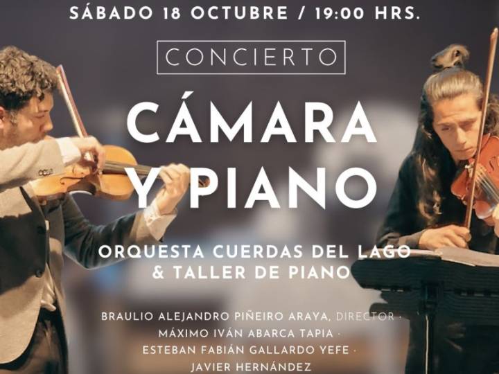 Orquesta Cuerdas del Lago y Taller de Piano se presentará en Centro Cultural Bosque Nativo
