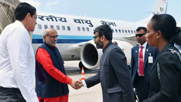 VP Radhakrishnan arrives in Seychelles to attend swearing