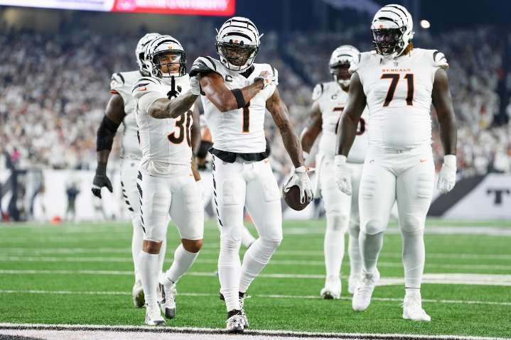Bengals quarterback Joe Flacco needed little time to see the elite skills of Ja’Marr Chase and Tee Higgins