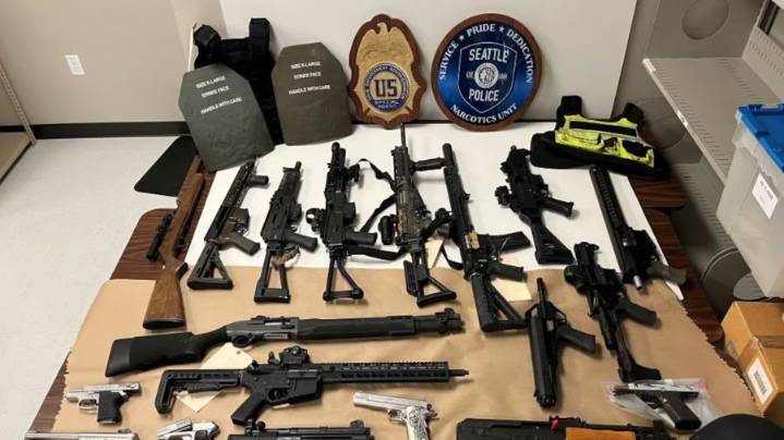 SPD, DEA seize 100,000 fentanyl pills, 30 guns in interconnected drug bust