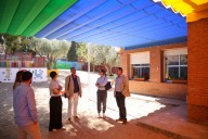 Colocan un toldo de urgencia en el Garcilaso de la Vega
