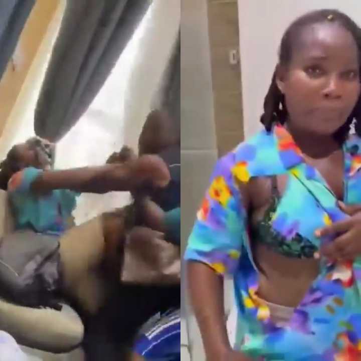 Watch video of fight between a male Nollywood producer and a female crew member during movie filming (video)