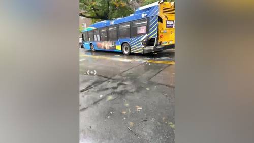 Over a dozen injured after NYC MTA bus collides with another bus in Flushing, Queens