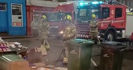 East Lothian fire crews battle blaze as rubbish scattered across high street