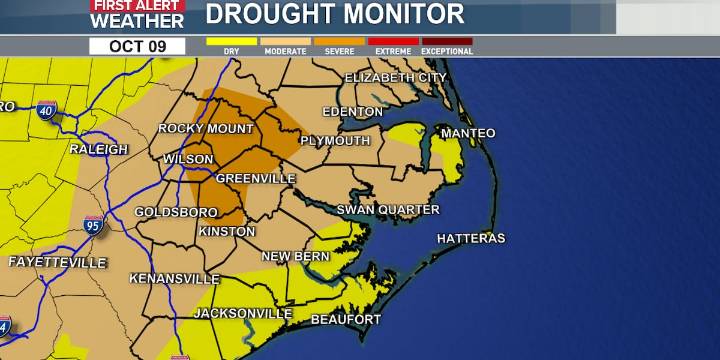 Severe drought conditions are starting to show across ENC