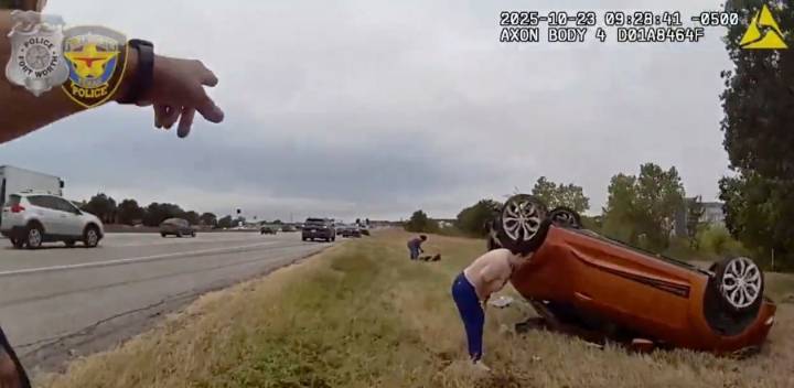 Video shows dramatic rescue of baby pinned under overturned car in Texas