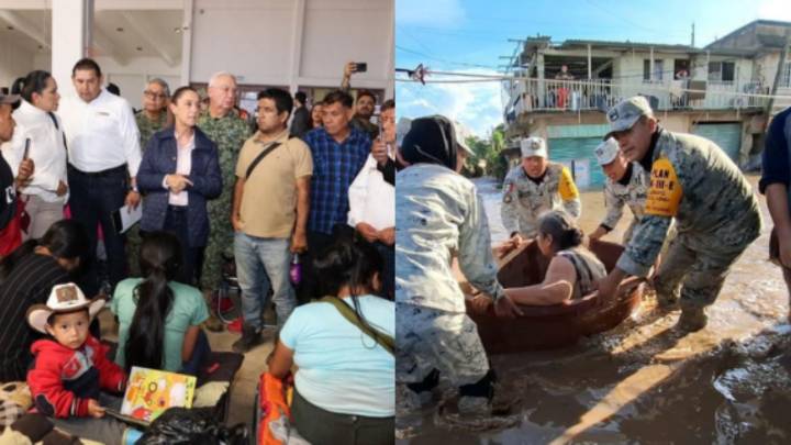 Suman 44 muertos por lluvias; Sheinbaum visita zonas afectadas