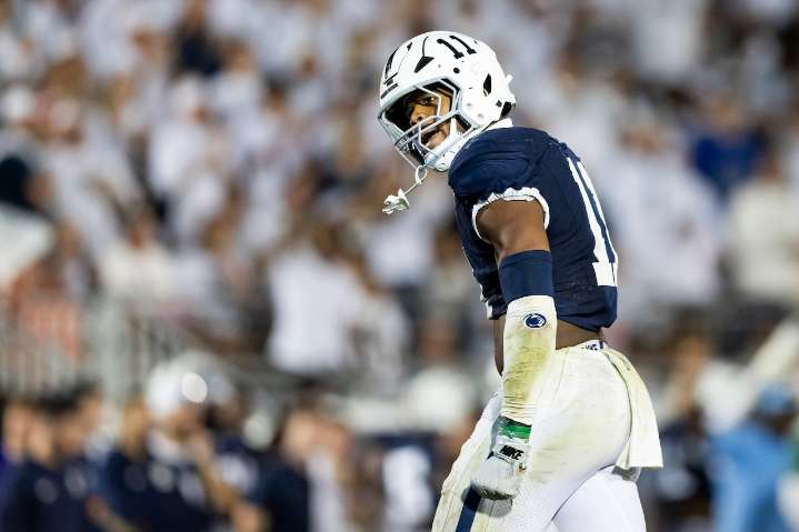 Eagles RB Saquon Barkley praises Giants rookie Abdul Carter ahead of Penn State clash