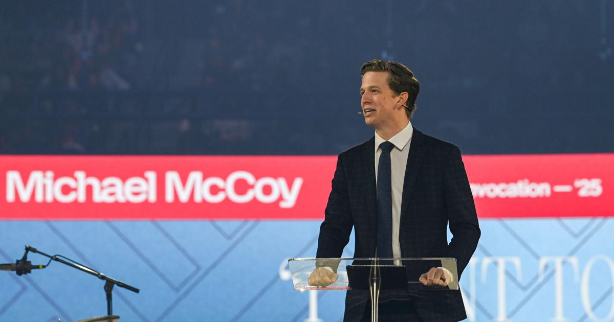 'Charlie Kirk lives': Turning Point USA chief of staff honors late conservative activist in address to LU students