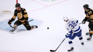 Pastrnak's goal-saving effort made impression on Bruins