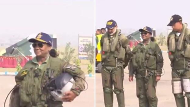 President Droupadi Murmu Takes Sortie In Rafale Fighter Jet