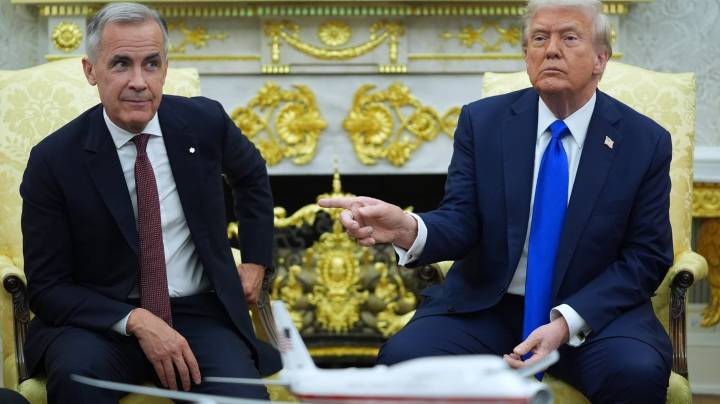 Trump talks 'love' and 'conflict' with Carney during Canadian prime minister's visit