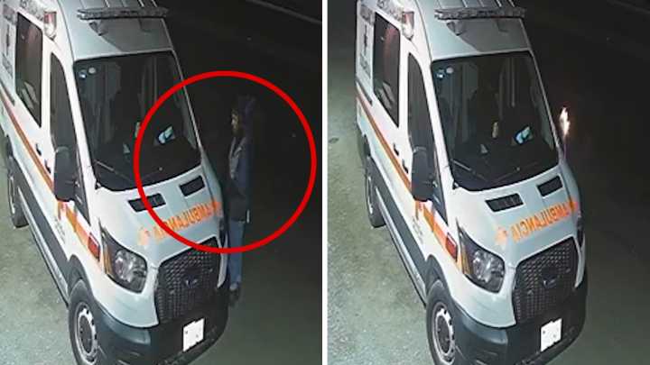 Persona en Situación de Calle Incendia Ambulancia de Cruz Roja en Playas de Tijuana