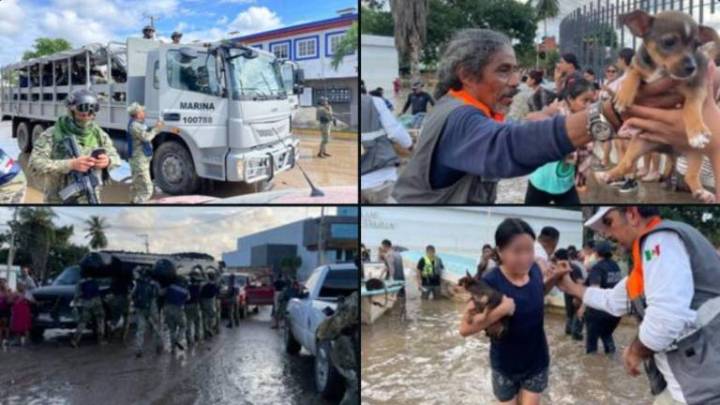 En México, 37 muertos por lluvias; ‘a nadie dejaremos desamparado’: Sheinbaum; Nahle minimiza tragedia