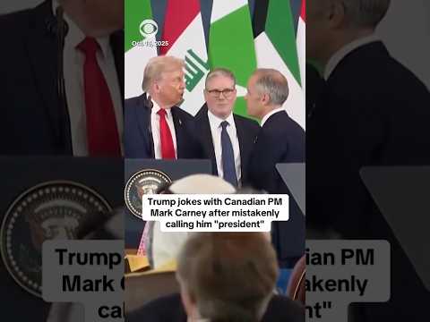 Trump mistakenly refers to Canadian Prime Minister Mark Carney as "president" #shorts