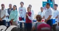 Sheinbaum llega a La Ceiba en su tercera visita a la Sierra Norte, tras emergencia por lluvias