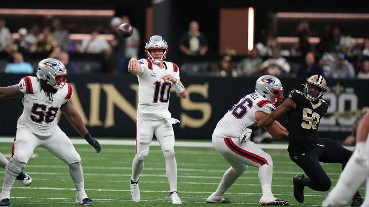 Drake Maye’s humble reaction to heater after Patriots beat Saints